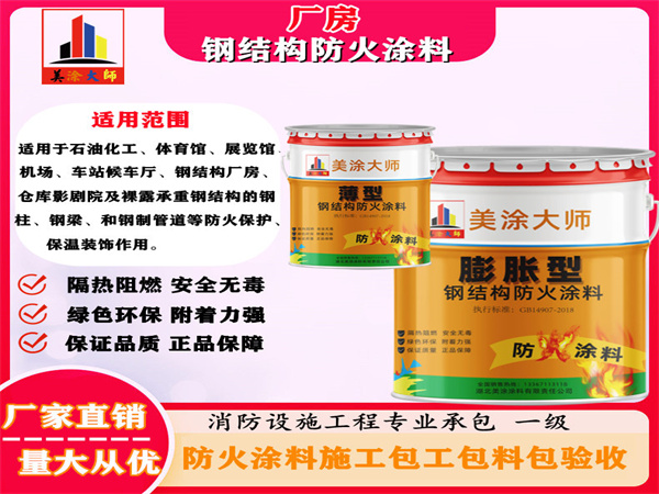 大东厂房钢结构防火涂料